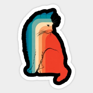 Cat Retro Sticker